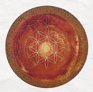 Flower of Life Red Round (Flower of Life of Femininity) -Original Image