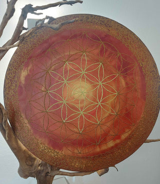 Flower of Life Red Round (Flower of Life of Femininity) -Original Image