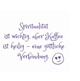 Tasse Kronenchakra Spiritualität  ist wichtig, aber Kaffee...