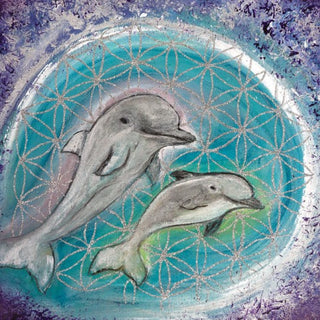 Stampa d'arte dei delfini